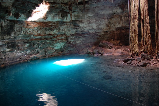 Clear water in a cenote