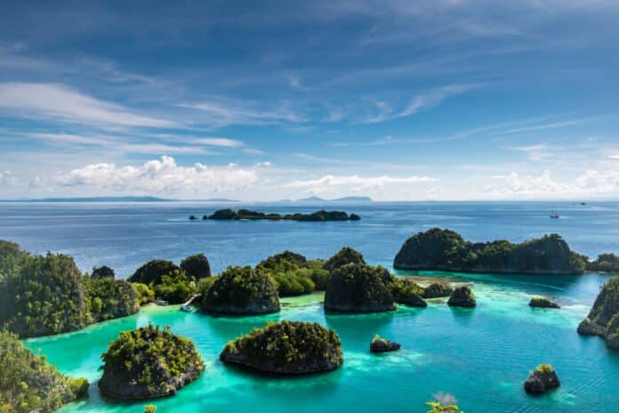 Aerial view of Raja Ampat