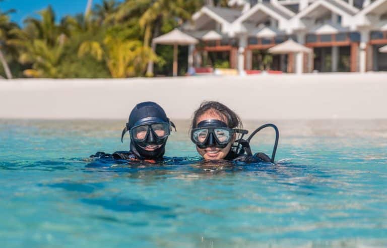 BWRAF Scuba Buddy Check is important before every dive. These divers will do a check before descending