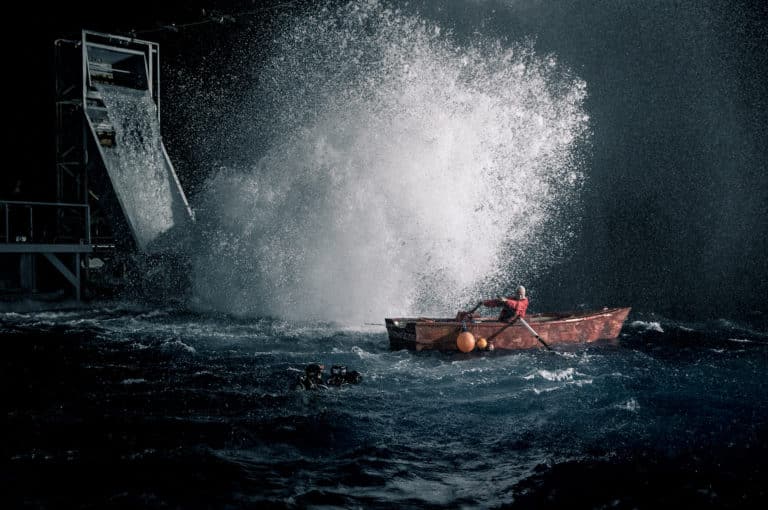 Bolívar Sánchez Diving & Marine Coordinator during a watershoot